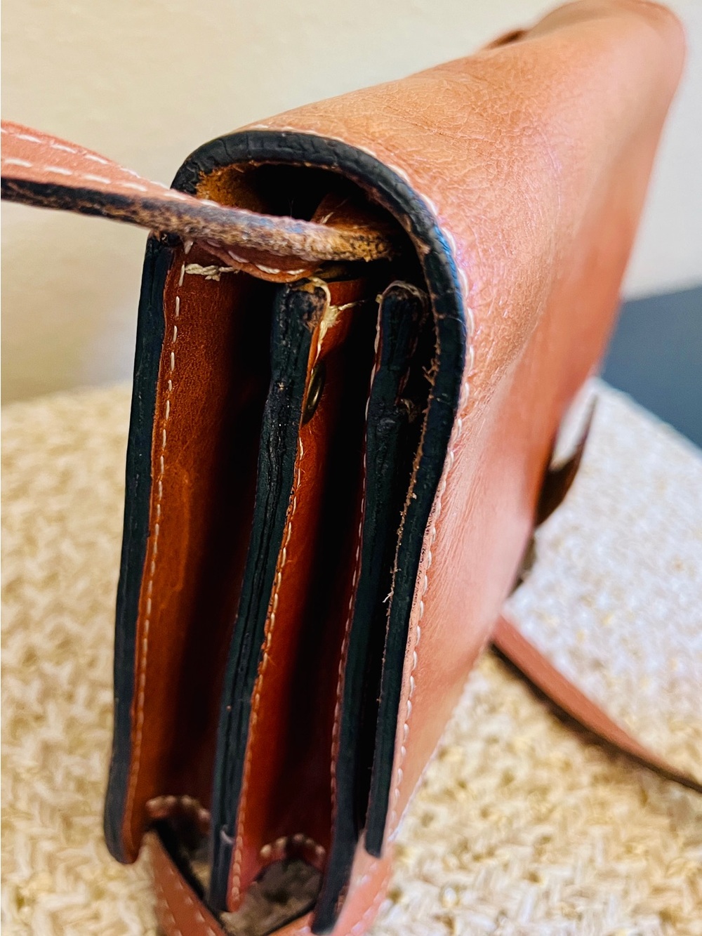 Patricia Nash Cognac Brown Leather Crossbody Bag - Picture 10 of 14